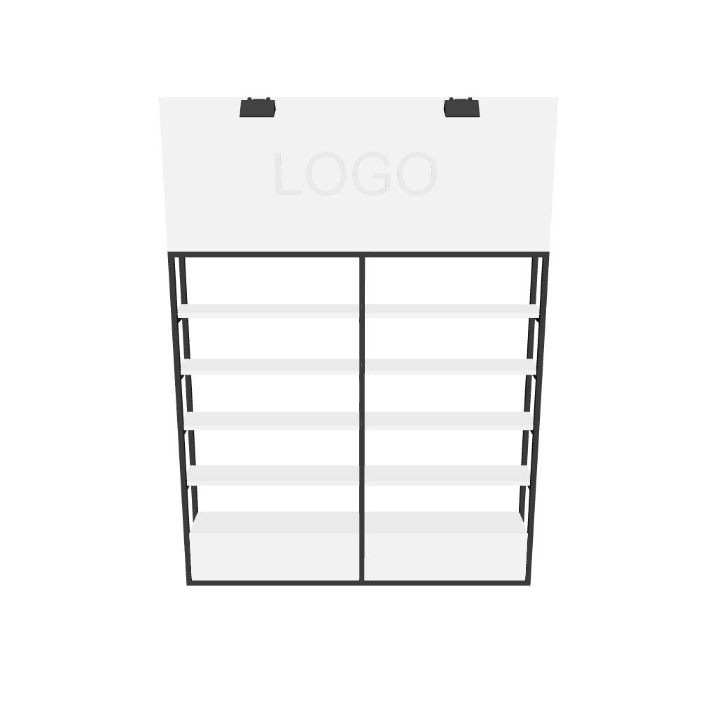 Double Shelf Wall with Lights